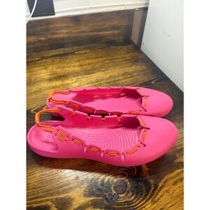 Crocs Pink Flats Size 11